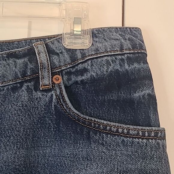 Reformation Nila Long Denim Skirt Medium Wash Size 12 - Picture 6 of 16